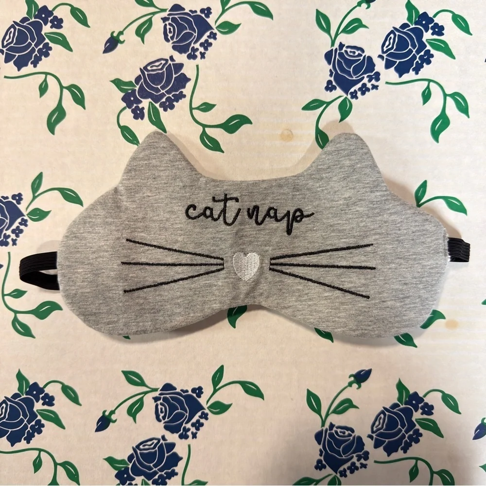 Cat Nap Gray Sleeping Eye Mask